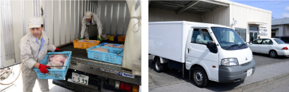 その日の開店までに商品が届く